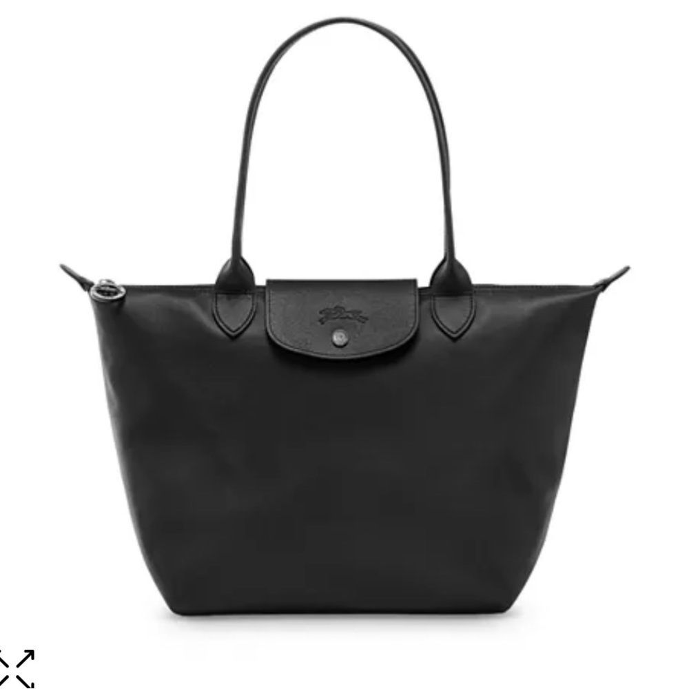 Longchamp Le Pliage Cuir black medium tote